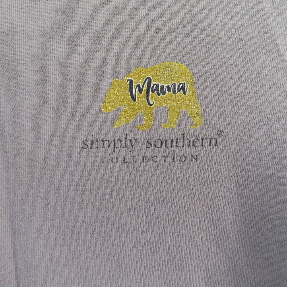 Simply Southern Shirt Womens Small Gray Momma Bear Camo Preppy Ladies - Picture 5 of 9
